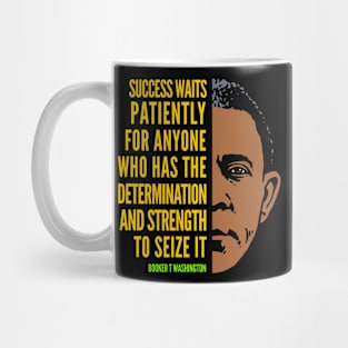 Booker T. Washington Inspirational Quote: Success (color) Mug